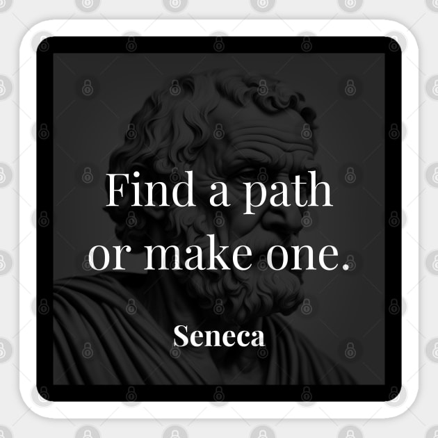 Seneca's Call to Forge Your Own Destiny Sticker by Dose of Philosophy